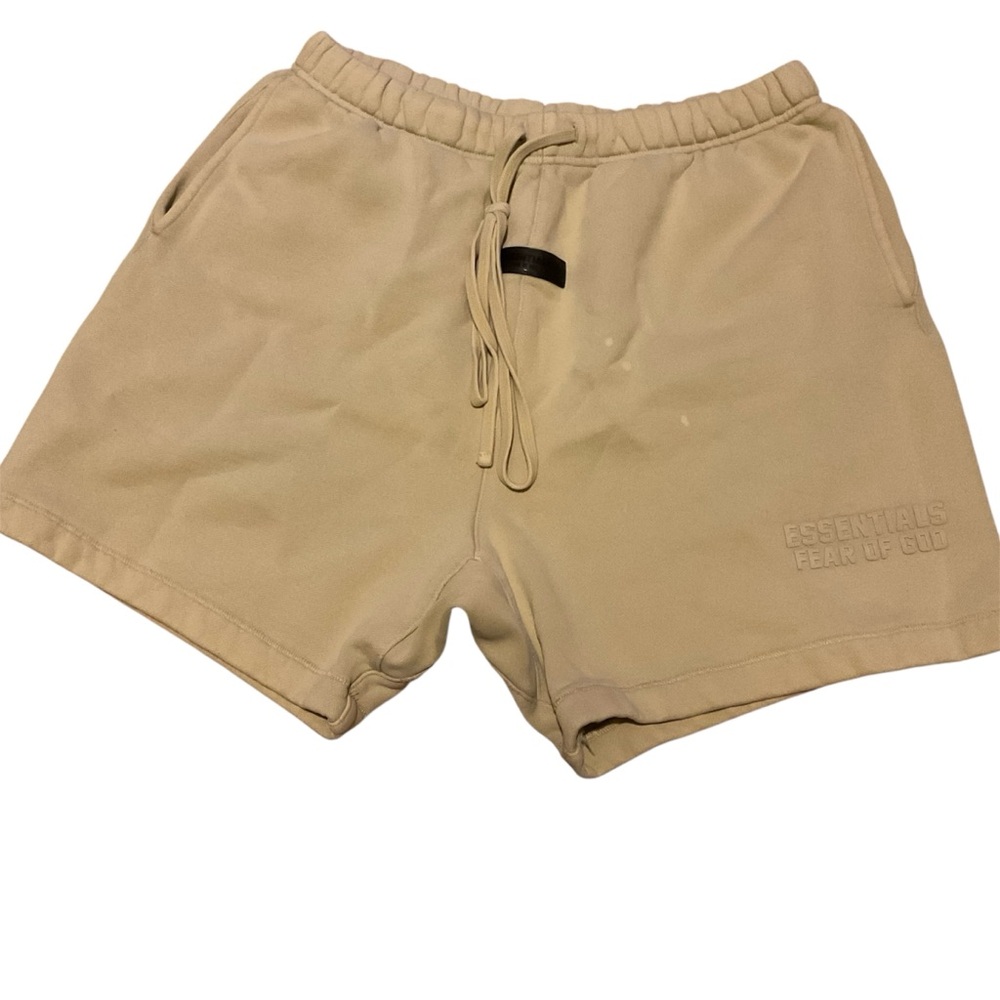 Essentials Fear‎ of God Tan Athletic Shorts with Elastic Waistband